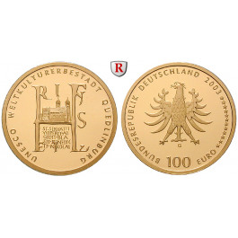 Bundesrepublik Deutschland, 100 Euro 2003, nach unserer Wahl, A-J, 15,55 g fein, st, J. 502