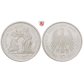 Bundesrepublik Deutschland, 10 DM 2000, ADFGJ komplett, PP, J. 475