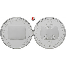 Bundesrepublik Deutschland, 10 Euro 2002, 50 Jahre Fernsehen., G, bfr., J. 496