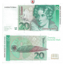 Bundesrepublik Deutschland, 20 DM 01.08.1991, I-, Rb. 298b
