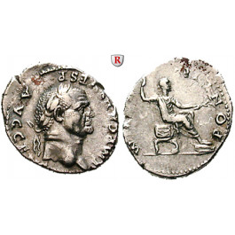 Römische Kaiserzeit, Vespasianus, Denar 73, ss