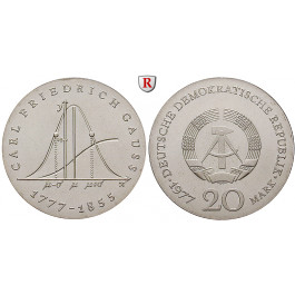 DDR, 20 Mark 1977, Gauss, st, J. 1563