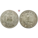 Chile, Republic, Peso 1875, vf-xf