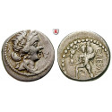 Roman Republican Coins, Caius Iulius Caesar, Denarius 48-47 BC, vf
