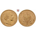 German Empire, Bayern, Ludwig II., 20 Mark 1872, D, good vf, J. 194