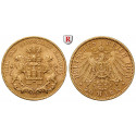 German Empire, Hamburg, 20 Mark 1913, J, good xf, J. 212