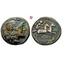 Roman Republican Coins, Pinarius Natta, Denarius 155 BC, vf