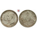 German Empire, Mecklenburg-Schwerin, Friedrich Franz IV., 2 Mark 1904, On their wedding, A, xf-unc, J. 86