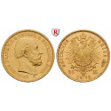 German Empire, Mecklenburg-Schwerin, Friedrich Franz II., 20 Mark 1872, A, 7.17 g fine, xf / xf-unc, J. 230