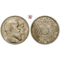 German Empire, Baden, Friedrich I., 2 Mark 1906, G, vf-xf / xf, J. 34