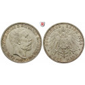 German Empire, Schwarzburg-Sondershausen, Karl Günther, 3 Mark 1909, A, xf, J. 170