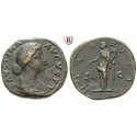Roman Imperial Coins, Faustina Junior, wife of Marcus Aurelius, Sestertius 161-175, vf