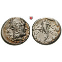 Roman Republican Coins, Q. Fabius Maximus, Denarius 127 BC, vf-xf