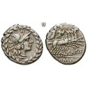 Roman Republican Coins, Cn. Gallius, Denarius 138 BC, good vf