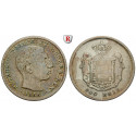 Portugal, Pedro V., 500 Reis 1858, 11.17 g fine, vf