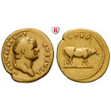 Roman Imperial Coins, Titus, Caesar, Aureus 76, good vf