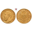 German Empire, Baden, Friedrich I., 10 Mark 1893, G, vf-xf, J. 188
