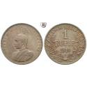 Associated Regions, German East Africa, 1 Rupie 1910, J, nearly xf, J. 722
