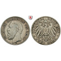 German Empire, Baden, Friedrich I., 2 Mark 1898, G, vf, J. 28