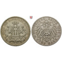 German Empire, Hamburg, 5 Mark 1896, J, vf, J. 65
