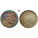 German Empire, Württemberg, Wilhelm II., 3 Mark 1911, Silver wedding anniversary, F, xf-unc, J. 177a