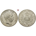 German Empire, Sachsen, Albert, 5 Mark 1901, E, vf-xf, J. 125