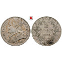 Vatican, Pio IX, 2 Lire 1867 (year XXII), vf-xf