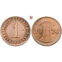Weimar Republic, Standard currency, 1 Reichspfennig 1925, D, vf, J. 313