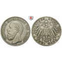 German Empire, Baden, Friedrich I., 2 Mark 1901, G, vf, J. 28