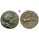 Roman Republican Coins, C. Plutius, Denarius 121 BC, good vf