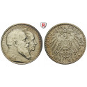 German Empire, Baden, Friedrich I., 2 Mark 1906, G, xf / xf-unc, J. 34