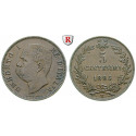 Italy, Kingdom Of Italy, Umberto I, 5 Centesimi 1896, nearly xf