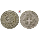Italy, Kingdom Of Italy, Vittorio Emanuele III, 20 Centesimi 1919, xf