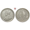 India, British India, George V., 1/4 Rupee 1917, xf