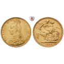 Australia, Victoria, Sovereign 1887-1893, 7.32 g fine, vf