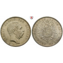 German Empire, Sachsen, Albert, 5 Mark 1875, E, good xf, J. 122