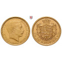 Denmark, Christian X., 10 Kroner 1913, 4.03 g fine, vf-xf / good xf