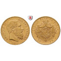 Belgium, Belgian Kingdom, Leopold II., 20 Francs 1875, 5.81 g fine, xf