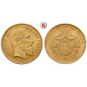 Belgium, Belgian Kingdom, Leopold II., 20 Francs 1875, 5.81 g fine, FDC