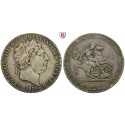 Great Britain, George III, Crown 1819, vf