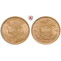 Switzerland, Swiss Confederation, 20 Franken 1897-1949, 5.81 g fine, xf-unc