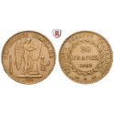 France, Third Republic, 20 Francs 1871-1898, 5.81 g fine, vf