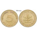 Federal Republic, Standard currency, 5 Pfennig 1967, G, xf, J. 382