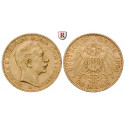 German Empire, Preussen, Wilhelm II., 20 Mark 1890-1913, (COIN TYPE PICTURE), A, 7.17 g fine, vf, J. 252