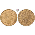 German Empire, Bayern, Ludwig II., 20 Mark 1872-1873, (COIN TYPE PICTURE), D, 7.17 g fine, vf, J. 194