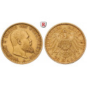 German Empire, Württemberg, Wilhelm II., 20 Mark 1905, F, xf, J. 296
