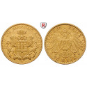 German Empire, Hamburg, 20 Mark 1897, J, vf, J. 212