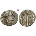 Roman Republican Coins, C. Minucius Augurinus, Denarius 134 BC, good vf