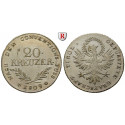 Austria, Empire, Franz II (I), 20 Kreuzer 1809, good vf