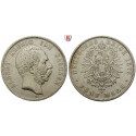 German Empire, Sachsen, Albert, 5 Mark 1875, E, vf, J. 122